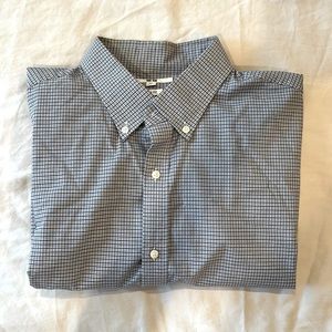 Blue pattern uniqlo dress shirt